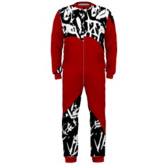 Red Valentine Onepiece Jumpsuit (men)  by Valentinaart