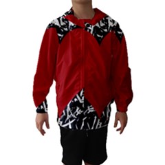 Red Valentine Hooded Wind Breaker (kids) by Valentinaart