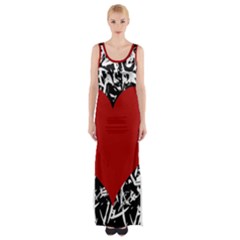 Red Valentine Maxi Thigh Split Dress