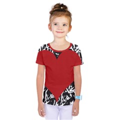 Red Valentine Kids  One Piece Tee