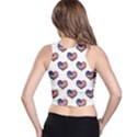 Usa Grunge Heart Shaped Flag Pattern Racer Back Crop Top View2