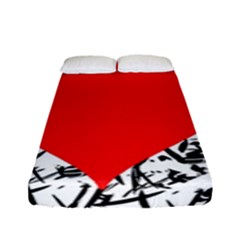 Red Valentine 2 Fitted Sheet (full/ Double Size)