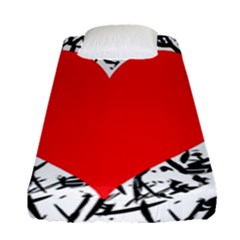 Red Valentine 2 Fitted Sheet (single Size)