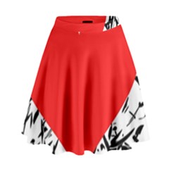 Red Valentine 2 High Waist Skirt by Valentinaart