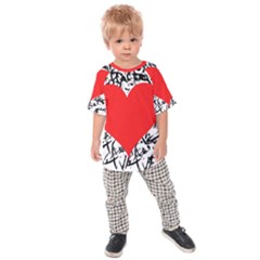 Red Valentine 2 Kids  Raglan Tee