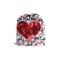 Red hart - graffiti style Drawstring Pouches (Medium)  View1