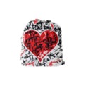 Red hart - graffiti style Drawstring Pouches (Medium)  View2