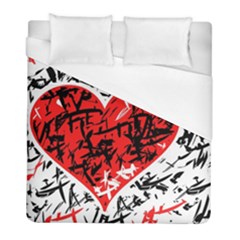 Red Hart - Graffiti Style Duvet Cover (full/ Double Size)