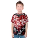 Red graffiti style hart  Kids  Cotton Tee View1