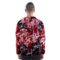 Red graffiti style hart  Hooded Wind Breaker (Men) View2