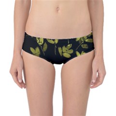 Dark Floral Print Classic Bikini Bottoms