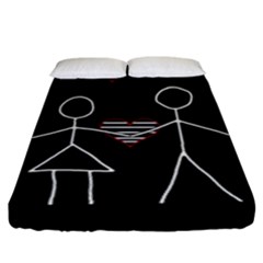 Couple In Love Fitted Sheet (king Size) by Valentinaart