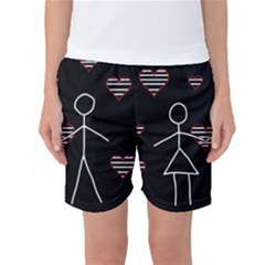 Couple In Love Women s Basketball Shorts