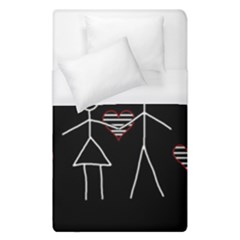 Couple In Love Duvet Cover (single Size) by Valentinaart