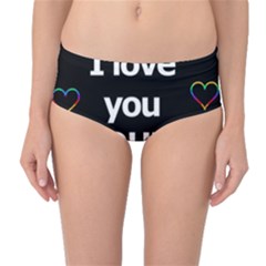 Proudly Love Mid-waist Bikini Bottoms by Valentinaart