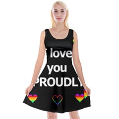 Proudly Love Reversible Velvet Sleeveless Dress by Valentinaart