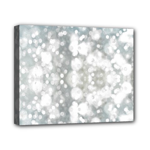 Light Circles, Watercolor Art Painting Canvas 10  X 8 