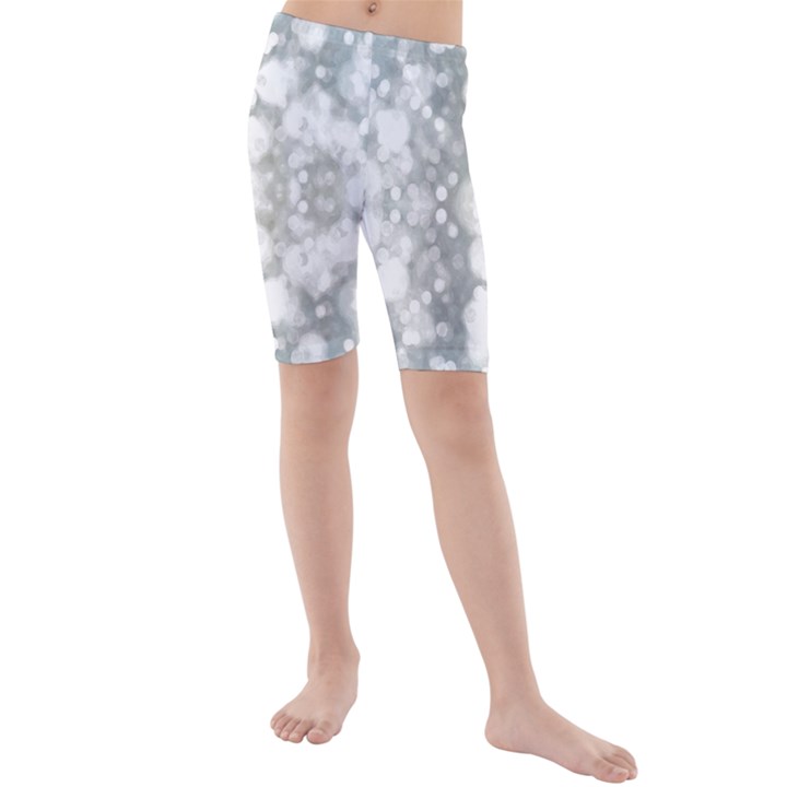 Light Circles, watercolor art painting Kids  Mid Length Swim Shorts