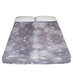 Light Circles, Rouge Aquarel Painting Fitted Sheet (california King Size)