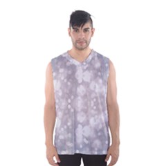 Light Circles, Rouge Aquarel Painting Men s Basketball Tank Top