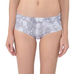 Light Circles, Rouge Aquarel Painting Mid-waist Bikini Bottoms