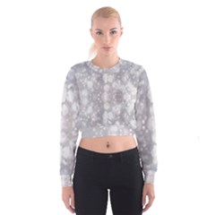 Light Circles, Rouge Aquarel Painting Women s Cropped Sweatshirt by picsaspassion