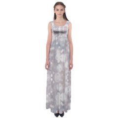 Light Circles, Rouge Aquarel Painting Empire Waist Maxi Dress