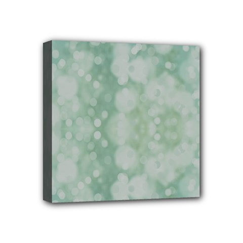 Light Circles, Mint Green Color Mini Canvas 4  X 4 