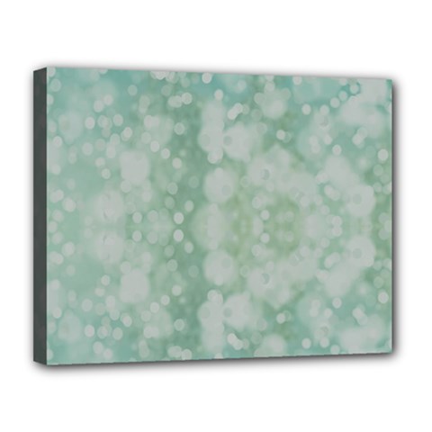 Light Circles, Mint Green Color Canvas 14  X 11  by picsaspassion