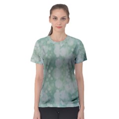 Light Circles, Mint Green Color Women s Sport Mesh Tee