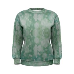 Light Circles, Mint Green Color Women s Sweatshirt