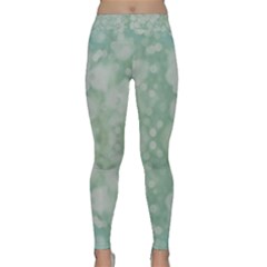 Light Circles, Mint Green Color Classic Yoga Leggings