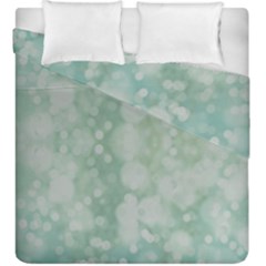 Light Circles, Mint Green Color Duvet Cover Double Side (king Size)