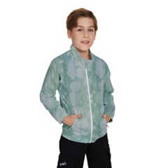 Light Circles, Mint Green Color Wind Breaker (kids)