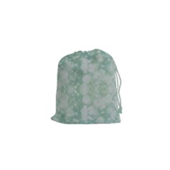 Light Circles, Mint Green Color Drawstring Pouches (xs)  by picsaspassion