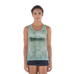 Light Circles, Mint Green Color Women s Sport Tank Top 