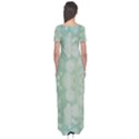 Light Circles, Mint green color Short Sleeve Maxi Dress View2