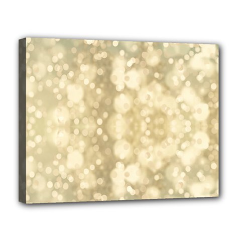 Light Circles, Brown Yellow Color Canvas 14  X 11  by picsaspassion