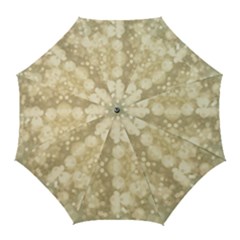 Light Circles, Brown Yellow Color Golf Umbrellas