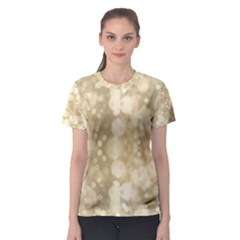 Light Circles, Brown Yellow Color Women s Sport Mesh Tee