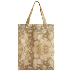 Light Circles, Brown Yellow Color Zipper Classic Tote Bag