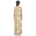 Light Circles, Brown Yellow color Empire Waist Maxi Dress View2