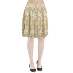 Light Circles, Brown Yellow Color Pleated Skirt