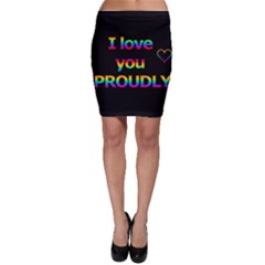 I Love You Proudly Bodycon Skirt by Valentinaart