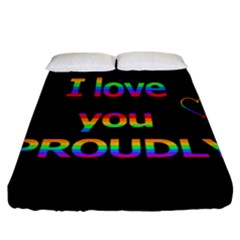 I Love You Proudly Fitted Sheet (california King Size)