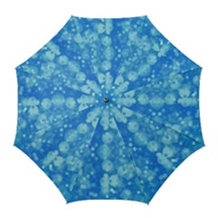 Light Circles, Dark And Light Blue Color Golf Umbrellas by picsaspassion