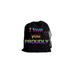 I Love You Proudly Drawstring Pouches (xs) 