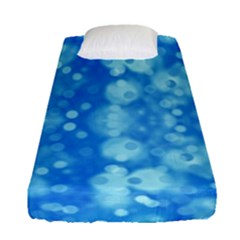 Light Circles, Dark And Light Blue Color Fitted Sheet (single Size)