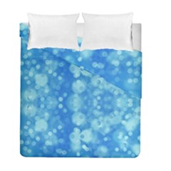 Light Circles, Dark And Light Blue Color Duvet Cover Double Side (full/ Double Size)