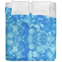 Light Circles, Dark And Light Blue Color Duvet Cover Double Side (california King Size) by picsaspassion